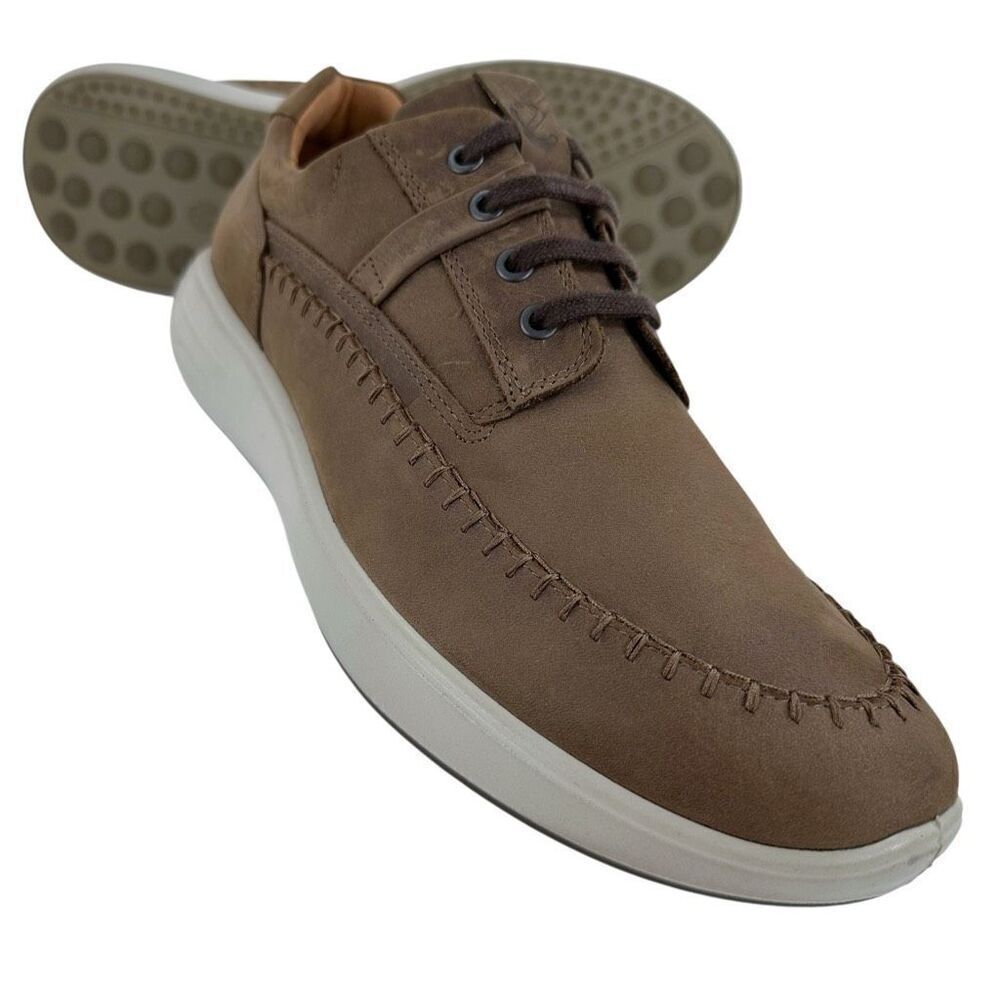 ECCO Soft 7 Brown Nubuck Leather Seawalker Runners Mens Size EU 46 (US 12-12.5)